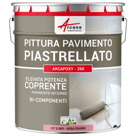 Arcapoxy Pavimento Piastrellato 2.5 kg (fino a 12.5 m² in 2 strati) RAL 3015 - Rosa Chiaro