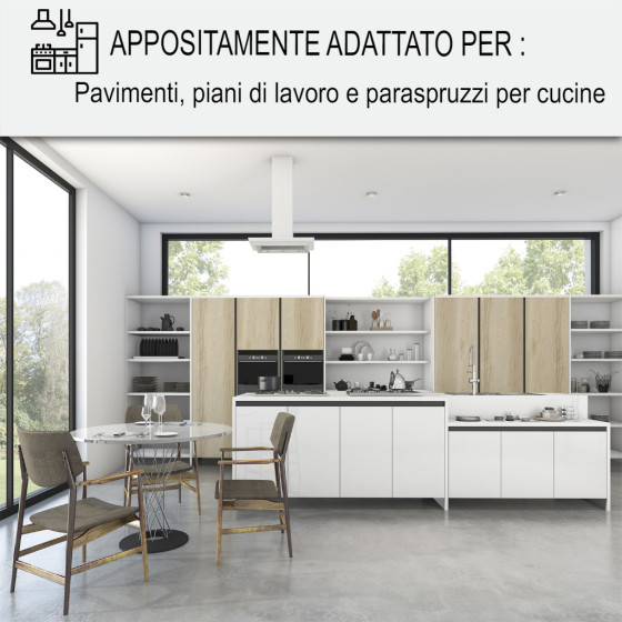 Beton cire Keuken: Werkblad, Achterwand