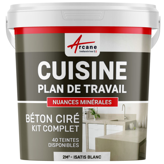 BETON CIRE CUISINE - Kit Complet - 2m2 - isatis blanc