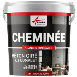 Gecementeerd beton open haard - Compleet Kit Rood | Maison Etanche