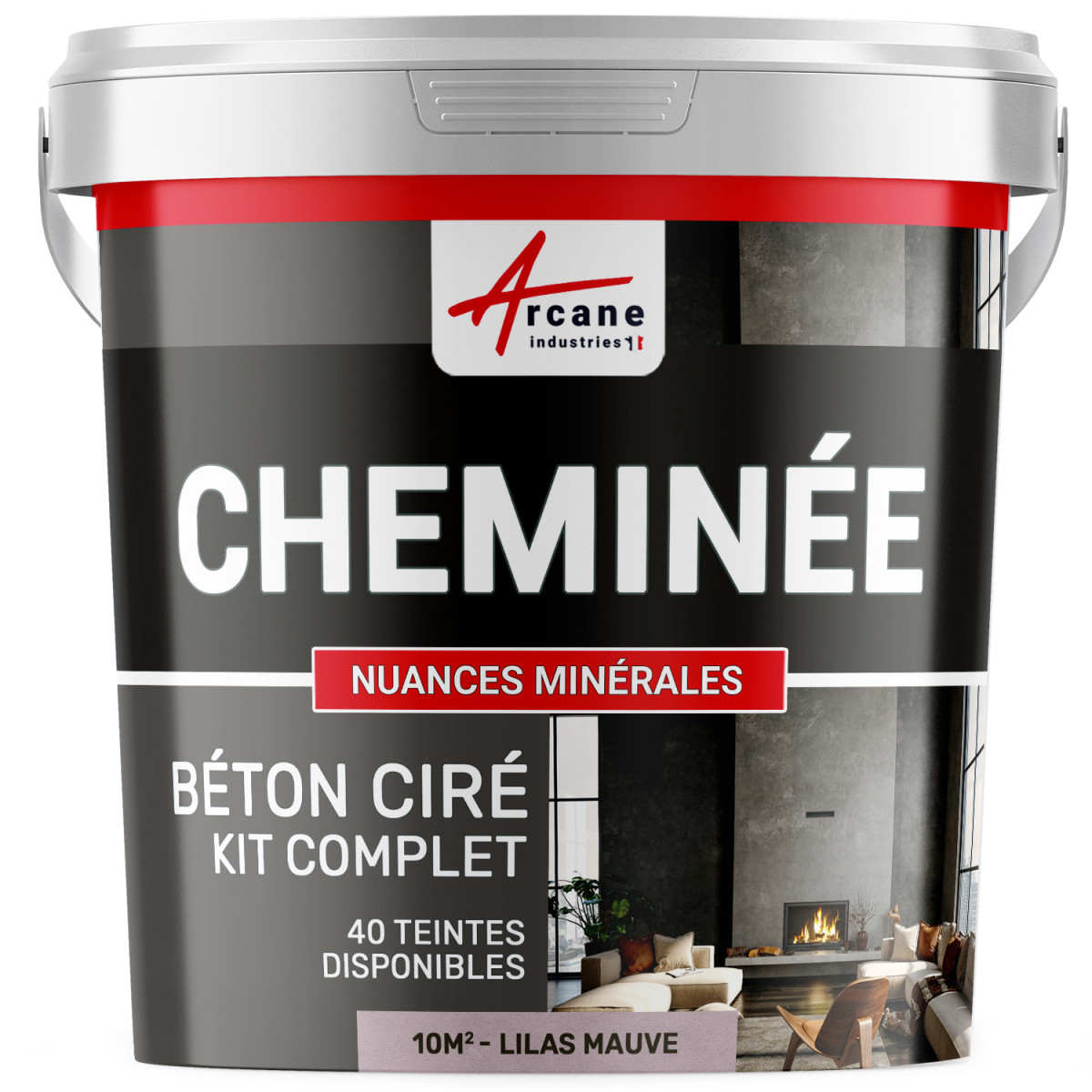 Béton ciré cheminée - Kit complet Violet | Maison Etanche