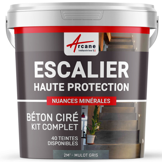 B‚ton Cir‚ Escalier - Kit Complet-kit2m2-Mulot-Gris-Aspect / Couleur