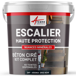 B‚ton Cir‚ Escalier - Kit Complet-kit5m2-Aronia-Gris-Noir-Aspect / Couleur