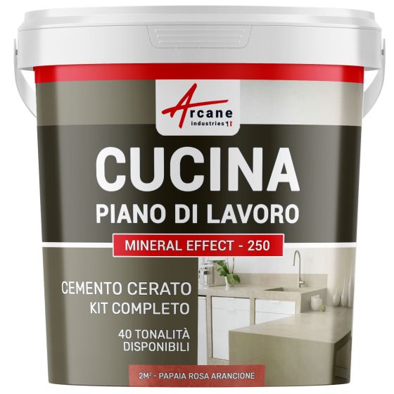 Cemento Cerato Rosa Cucina: Piano di lavoro, Paraschizzi Cemento Cerato Rosa Cucina: Piano di lavoro, Paraschizzi