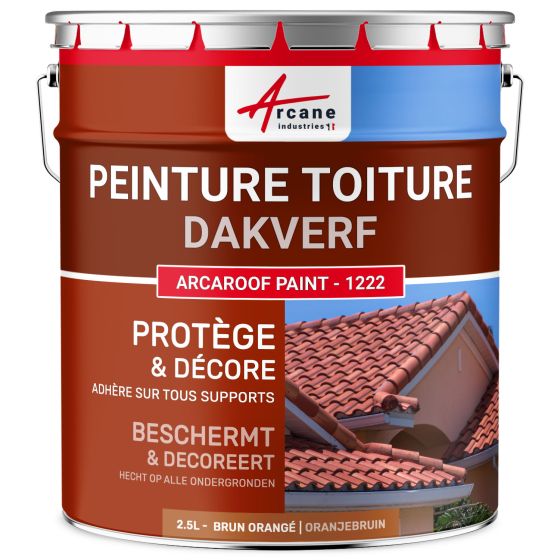 Dak- en Tegelverf : ARCAROOF PAINT -1222 - orangebruin - 2.5L