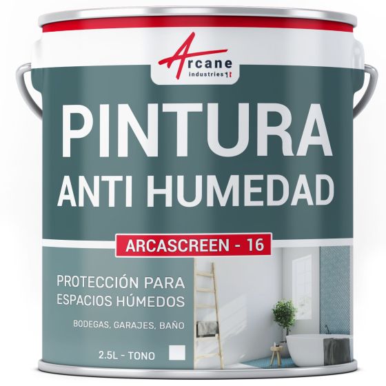 Pintura anti humedad para paredes húmedas de baño o sótano: ARCASCREEN ANTI HUMEDAD