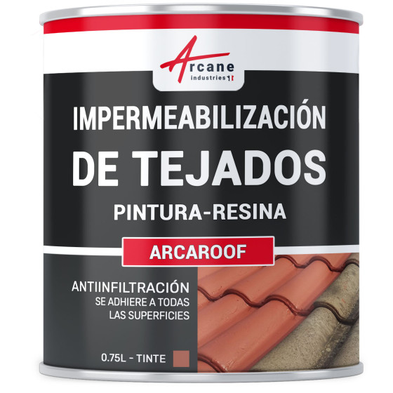 Resina de Impermeabilización - Pintura de Impermeabilización - Especial para Techos Inclinados: ARCAFILM0.75 L