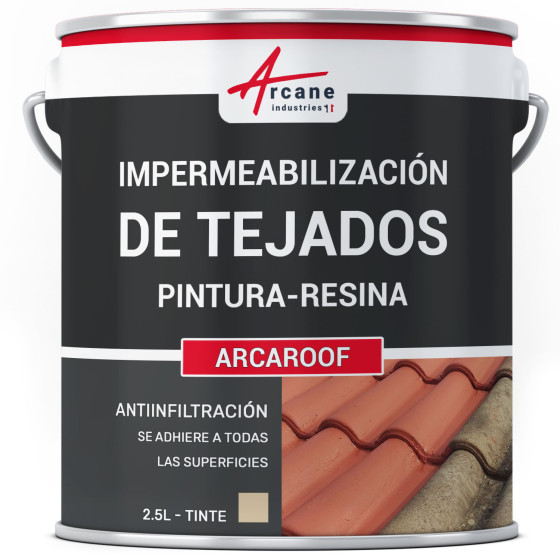 Resina de Impermeabilización - Pintura de Impermeabilización - Especial para Techos Inclinados: ARCAFILM2.5 L
