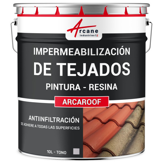 Resina de Impermeabilización - Pintura de Impermeabilización - Especial para Techos Inclinados: ARCAFILM10 L
