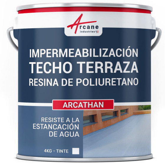 Impermeabilización de Azoteas - Resina de Poliuretano Coloreada: ARCATHAN4 kg