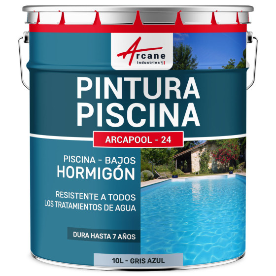 Pintura para Piscina de Hormigón  ARCAPOOL 10 L  Gris Azul Piscina Cerca  RAL 7040