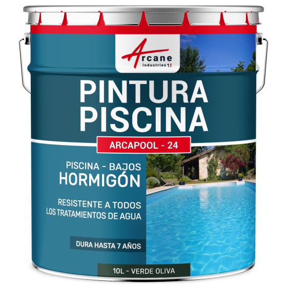 Pintura para Piscina de Hormigón  ARCAPOOL Verde Oliva  RAL 6003  10 L