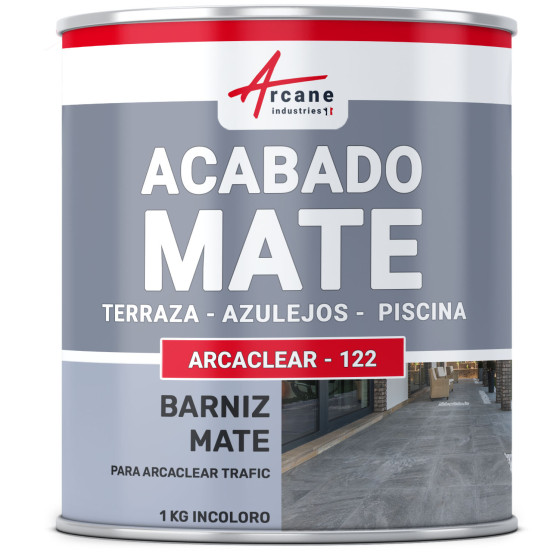 Resina de acabado mate para impermeabilización de terrazas - balcones y piscinas ARCACLEAR Finish 1 kg