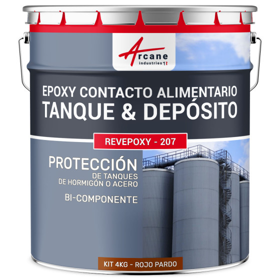 Resina Epoxi Alimentaria REVEPOXY CONTACTO ALIMENTARIO Rojo pardo Ral 3011 4 kg