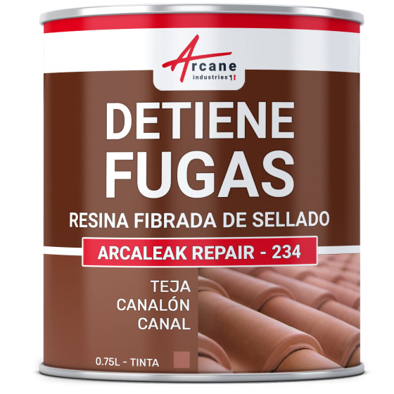 Pintura de impermeabilización fibrada Sellador para tejas - canaletas - canalones BOUCH' ETANCHE Teja 0.75 L