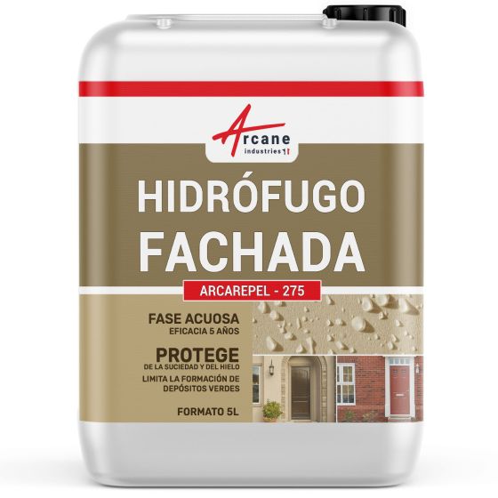 Hidrófugo para Impermeabilización de Fachadas en Piedra - Ladrillos Porosos - Revestimientos y Estucos 5 L (hasta 25 m²)