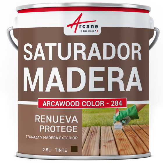 Saturador para terraza de madera natural ARCABOIS SB 2.5 L (hasta 12.5 m²) Roble Oscuro Tinte Marrón