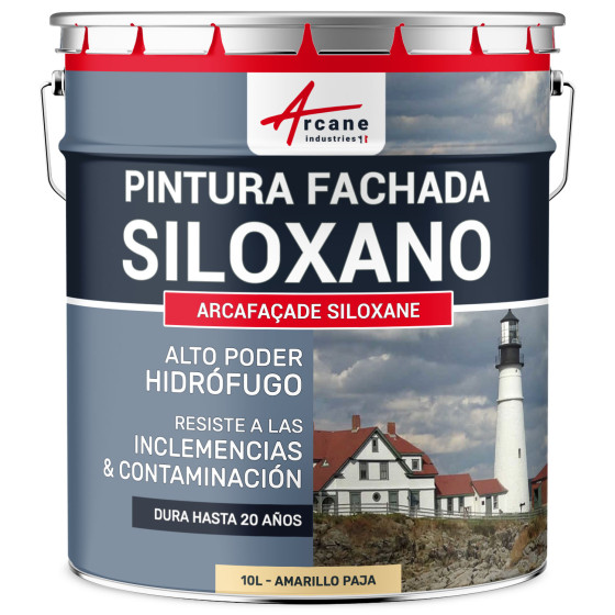 Pintura Siloxano ARCAFAÇADE SILOXANO Amarillo Paja RAL 085 90 30 10 L (+ o 60 m² en 1 capa)