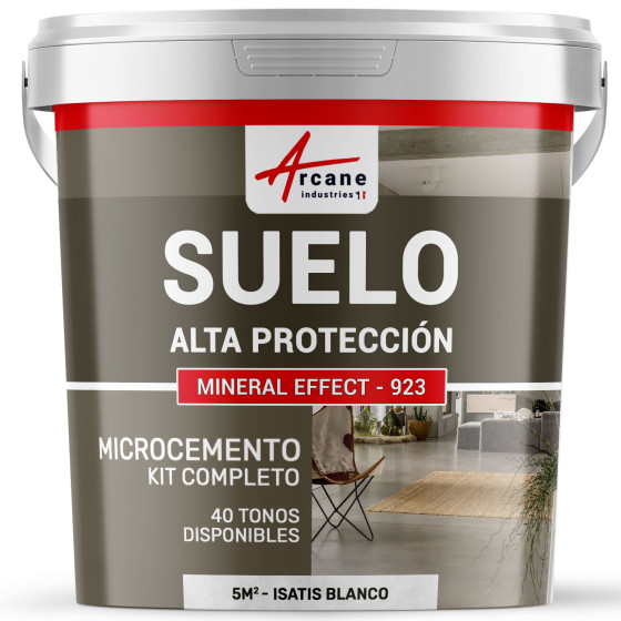 KIT DE MICROCEMENTO PARA SUELOS DE ALTA PROTECCIÓN Isatis Blanco 5 m² (en 2 capas)