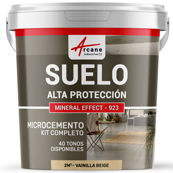 KIT DE MICROCEMENTO PARA SUELOS DE ALTA PROTECCIÓN Vainilla Beige 2 m² (en 2 capas)