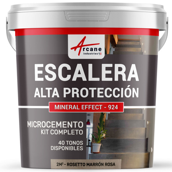 Hormigón Pulido para Escaleras Kit Completo Rosetto Marrón Rosa 2 m² (en 2 capas)