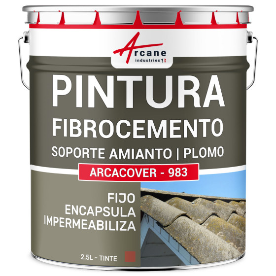 Pintura fibrocemento y encapsulado para soportes con asbesto y plomo ARCACOVER AMIANTE Teja 2.5 L