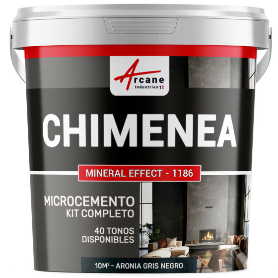 Kit de Hormigón Pulido para Chimenea Aronia Gris Negro 10 m² (para 2 capas)