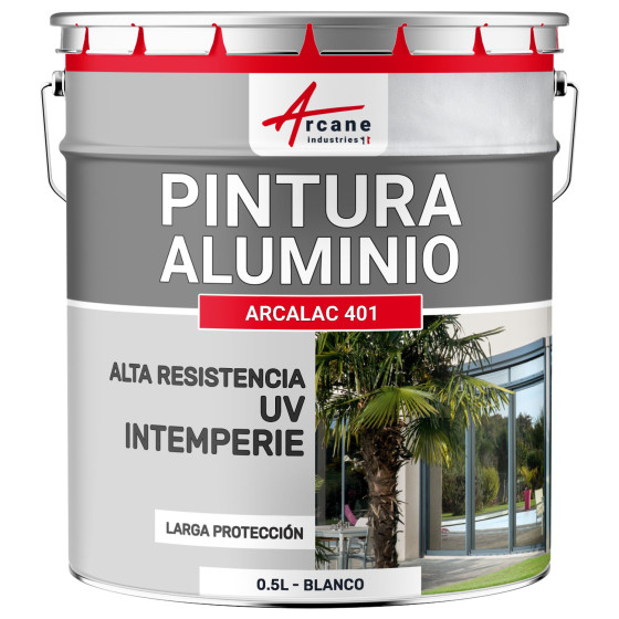 Pintura para Aluminio Arcalaque 401 0.5 L RAL 9003 Blanco