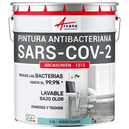 Pintura antibacteriana - para pared y techo ARCASCREEN ANTIBACTERIANO 2.5 L Verde claro RAL 6057