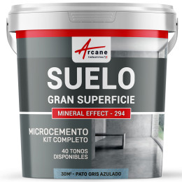 KIT DE MICROCEMENTO PARA SUELO DE GRAN SUPERFICIE ALTA PROTECCIÓN - Pato Gris Azulado - 30 m² (en 2 capas)
