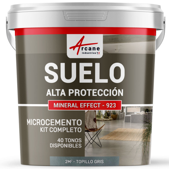 KIT DE MICROCEMENTO PARA SUELOS DE ALTA PROTECCIÓN - Gris Topillo - 2 m² (en 2 capas)