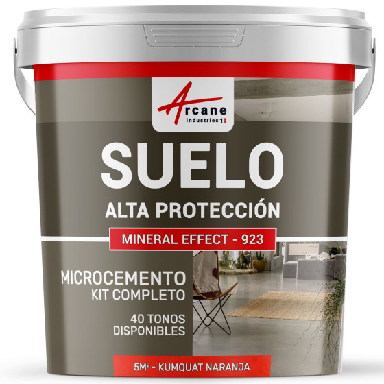 KIT DE MICROCEMENTO PARA SUELOS DE ALTA PROTECCIÓN - Kumquat Naranja - 5 m² (en 2 capas)