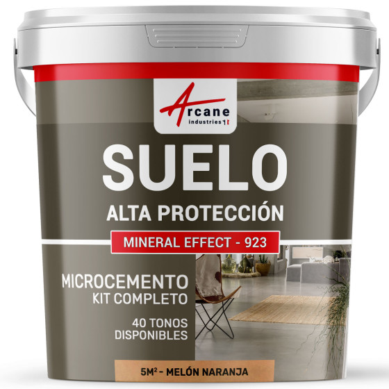 KIT DE MICROCEMENTO PARA SUELOS DE ALTA PROTECCIÓN - Melón Naranja - 5 m² (en 2 capas)