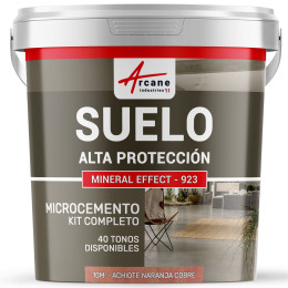KIT DE MICROCEMENTO PARA SUELOS DE ALTA PROTECCIÓN - Achiote Naranja Cobre  - 10 m² (para 2 capas)