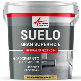 KIT DE MICROCEMENTO PARA SUELO DE GRAN SUPERFICIE ALTA PROTECCIÓN - Nanjing Amarillo - 120 m² (en 2 capas)