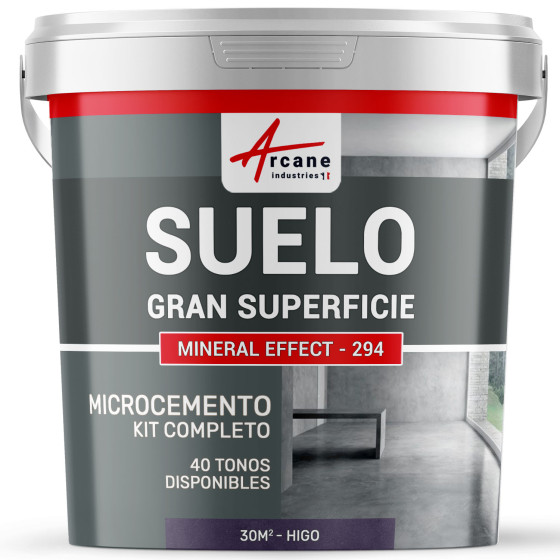 KIT DE MICROCEMENTO PARA SUELO DE GRAN SUPERFICIE ALTA PROTECCIÓN - Higo - 30 m² (en 2 capas)