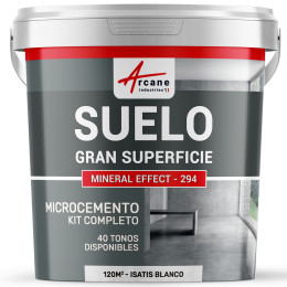 KIT DE MICROCEMENTO PARA SUELO DE GRAN SUPERFICIE ALTA PROTECCIÓN - Isatis Blanco - 120 m² (en 2 capas)