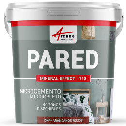 KIT DE HORMIGÓN PULIDO PARA PAREDES - Arándanos Rojos - Rojo - 10 m² - Acabado mate