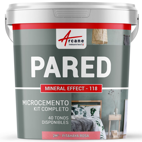 KIT DE HORMIGÓN PULIDO PARA PAREDES - Pitahaya Rosa - 2 m² - Satinado KIT DE HORMIGÓN PULIDO PARA PAREDES - Pitahaya Rosa - 2 m² - Satinado