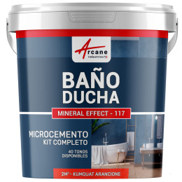 Kit de Microcemento para Baño: Revestimiento Impermeable - Kumquat Naranja - 2 m² (en 2 capas)
