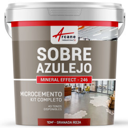 KIT DE HORMIGÓN PULIDO PARA AZULEJOS - Granada Roja - 10 m² (para 2 capas)