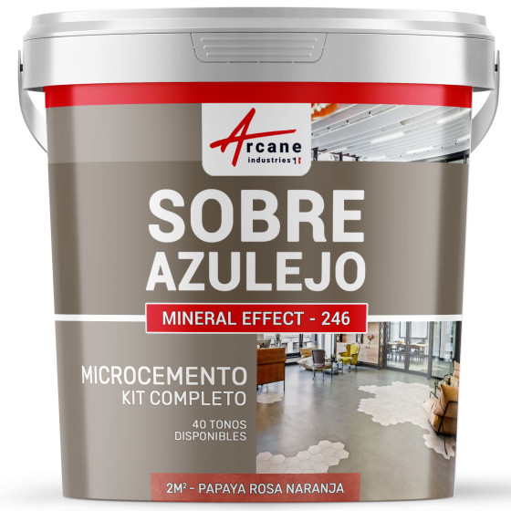 KIT DE HORMIGÓN PULIDO PARA AZULEJOS - Papaya Rosa Naranja - 2 m² (en 2 capas) KIT DE HORMIGÓN PULIDO PARA AZULEJOS - Papaya Rosa Naranja - 2 m² (en 2 capas)