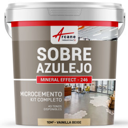 KIT DE HORMIGÓN PULIDO PARA AZULEJOS - Vainilla Beige - 10 m² (para 2 capas)