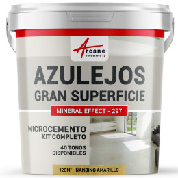KIT DE MICROCEMENTO PARA AZULEJOS EN GRAN SUPERFICIE - Nanjing Amarillo - 120 m² (en 2 capas)