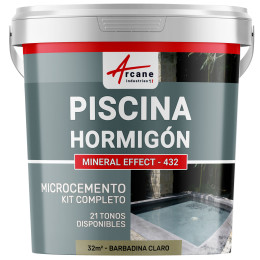 Kit de Hormigón Piscinas de Hormigón - Revestimiento Impermeable de Alta Resistencia para PISCINA - Barbadina Claro - 32 m²
