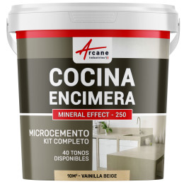 Hormigón Pulido para Cocina: Encimera - Revestimiento de Pared - Vainilla Beige - 10 m² (para 2 capas)