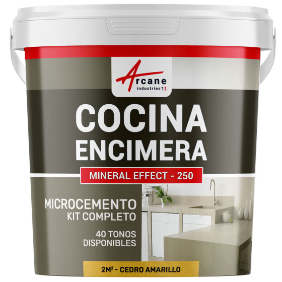 Hormigón Pulido para Cocina: Encimera - Revestimiento de Pared - Cedro Amarillo - 2 m² (en 2 capas)