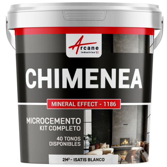 Kit de Hormigón Pulido para Chimenea - Isatis Blanco - 2 m² (en 2 capas)