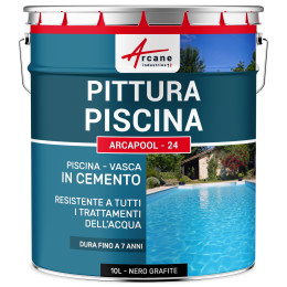 Vernice per Piscina  - ARCAPOOL - 24 10 L Nero Grafite - RAL 9011