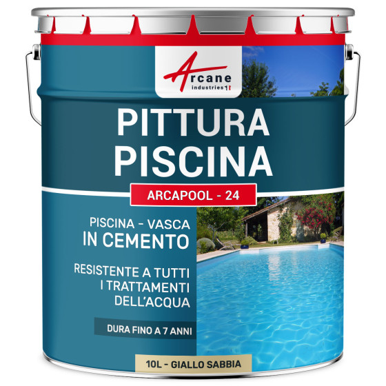 Vernice per Piscina - ARCAPOOL - 24 10 L Giallo sabbia - RAL 1002 Vernice per Piscina - ARCAPOOL - 24 10 L Giallo sabbia - RAL 1002